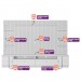 Conjunto Linea Brasil Rack + Painel + 2 Módulos Lateral Ouro Preto Ripado Nature/Chumbo 810010148-207063