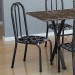 Conjunto Mesa Fabone Angélica 150x75cm com 6 Cadeiras Jasmim Craqueado Assento Preto Floral