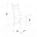 Conjunto Mesa Indékes New Talita 150x76cm com 6 Cadeiras Noce Assento Corino Preto