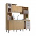 Cozinha Compacta Casamia Lily 7 Portas 2 Gavetas Louro Freijó/Off White