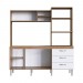 Cozinha Compacta IRM Aline 5 Portas 3 Gaveta Sem Pia Amêndoa/Branco CZ6653