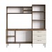 Cozinha Compacta IRM Aline 5 Portas 3 Gaveta Sem Pia Crema\Grafite CZ6653
