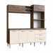 Cozinha Compacta IRM Aline 5 Portas 3 Gaveta Sem Pia Itaúba/Off White CZ6653