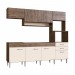 Cozinha Compacta IRM Anita 9 Portas 2 Gaveta Sem Pia Cuba Itaúba/Off White CZ6692