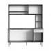 Cozinha Compacta IRM Cassia 4 Portas 1 Gaveta Sem Pia Crema\Grafite CZ6641