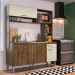 Cozinha Compacta IRM Cassia 4 Portas 1 Gaveta Sem Pia Itaúba/Off White CZ6641
