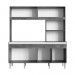 Cozinha Compacta IRM Luisa 8 Portas 1 Gaveta Sem Pia Crema\Grafite CZ6811