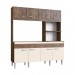 Cozinha Compacta IRM Luisa 8 Portas 1 Gaveta Sem Pia Itaúba/Off White CZ6811 