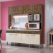Cozinha Compacta IRM Luisa 8 Portas 1 Gaveta Sem Pia Itaúba/Off White CZ6811 
