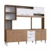 Cozinha Compacta IRM Marília 8 Portas 2 Gaveta Sem Pia Cuba Amêndoa/Branco CZ6804