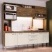 Cozinha Compacta IRM Marília 8 Portas 2 Gaveta Sem Pia Cuba Itaúba/Off White CZ6804