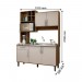 Cozinha Compacta Jaeli Bia 5 Portas 1 Gaveta 151x210x53cm Nogueira/Dali J-681NRDL