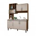 Cozinha Compacta Jaeli Bia 5 Portas 1 Gaveta 151x210x53cm Nogueira/Dali J-681NRDL