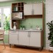 Cozinha Compacta Jaeli Bia 5 Portas 1 Gaveta 151x210x53cm Nogueira/Dali J-681NRDL