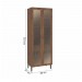 Cristaleira Casamia Toronto 2 Portas 1 Gaveta 80cm Com Vidro Reflecta Noce Oro 4206