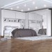 Dormitório Conjugado Casal Móveis Europa Firenze 4 Portas 7 Gavetas 2 Espelhada Branco Acetinado 100% MDF 14266.163 
