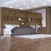 Dormitório Conjugado Casal Móveis Europa Firenze 4 Portas 7 Gavetas 2 Espelhada Braúna/Off White/Braúna 100% MDF 14266.1 