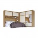 Dormitório Conjugado Casal Móveis Europa Firenze 4 Portas 7 Gavetas 1 Espelhada Amêndoa/Off White/Amêndoa 100% MDF 14639