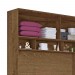 Dormitório Conjugado Casal Móveis Europa Firenze 4 Portas 7 Gavetas 2 Espelhada Braúna/Off White/Braúna 100% MDF 14266.1 