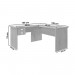 Escrivaninha J&A Em L Taurus 2 Gavetas com Chave Off White 01110