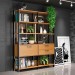 Estante Dalla Costa E92 144,5cm 2 Torres com 1 Porta Basculante e 2 Gavetas Freijó/Preto Fosco (JPF) 100% MDF