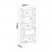 Estante Artely Móveis Match 63x166x32 Off White/Carvalho 4234