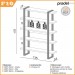 Estante Pradel Móveis Industrial F10 135cm Com 5 Prateleiras Freijó/Preto Fosco (JPF) 100% MDF (DE)