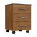 Gaveteiro Office Móveis Leão Petrópolis 3 Gavetas Com Rodízios 46x62x41cm Freijó 21311-260