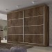Guarda-Roupa Made Marcs Verona Plus 2 Portas de Correr 4 Gavetas Braúna/Off White/Braúna 100% MDF 8400.132