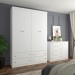 Guarda-Roupa Henn Americano 4 Portas 4 Gavetas Branco HP