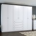 Guarda-Roupa Henn Americano 6 Portas 4 Gavetas Branco HP