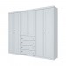 Guarda-Roupa Henn Americano 6 Portas 4 Gavetas Branco HP
