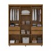 Guarda-Roupa Araplac GR 2230 10 Portas 4 Gavetas Com Pés Freijó 2230-97
