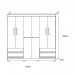 Guarda-Roupa Araplac GR 2264 6 Portas 4 Gavetas Com Pés Branco 2264-50