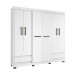 Guarda-Roupa Araplac GR 2264 6 Portas 4 Gavetas Com Pés Branco 2264-50