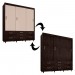 Guarda-Roupa Araplac GR 37020 3 Portas de Correr 7 Gavetas Com Pés Café/Baunilha Flex 37020-95