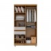 Guarda-Roupa Araplac GR E2260 6 Portas 2 Gavetas Com Espelho Com Pés Freijó/Baunilha 2260-96/200E