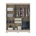 Guarda-Roupa Briz B73 6 Portas 2 Gavetas Com Pés Cristal/Off White B73-148