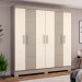 Guarda-Roupa Briz B73 6 Portas 2 Gavetas Com Pés Cristal/Off White B73-148