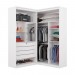 Guarda-Roupa de Canto Móveis Europa Viena 4 Portas 4 Gavetas Branco Acetinado 100% MDF 11174.163