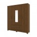 Guarda-Roupa Henn Alba 5 Portas 4 Gavetas Com Espelho Com Pés Castanho HP D198-130 