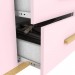 Guarda-Roupa Henn Alegria 4 Portas 2 Gavetas Com Pés de Madeira Rosa Chá I124-168 