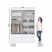 Guarda-Roupa Henn Americano 2 Portas Deslizantes 4 Gavetas Branco HP/Branco HP/Rústico Flex I122-164