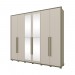 Guarda-Roupa Henn Atalaia 6 Portas 6 Gavetas Com Espelho Com Pés Duna/Cristal D218-35/O930-64