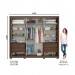 Guarda-Roupa Henn Caribe 2 Portas de Correr 4 Gavetas Com Pés Castanho/Castanho/Areia Flex D283-175