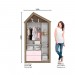 Guarda-Roupa Henn Casinha 3 Portas 2 Gavetas Rústico/Rosa Chá I123-165