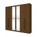 Guarda-Roupa Henn Jade 6 Portas 3 Gavetas Com Espelho Castanho D139-130/O930-64
