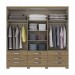 Guarda-Roupa Henn Lara 6 Portas 9 Gavetas Com Espelho Com Pés Rústico D150-94/O914-64