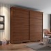 Guarda-Roupa Henn Mellini 2 Portas de Correr 4 Gavetas Com Pés Castanho D289-130
