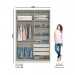 Guarda-Roupa Henn Seletto 2 Portas Deslizantes 3 Gavetas Com Espelho Areia MC10-133/O962-64 100% MDF